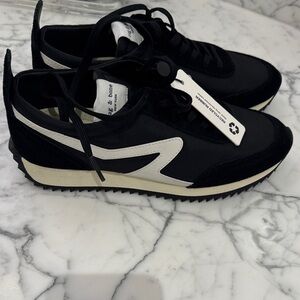 Rag & Bone Black and Cream Sneakers